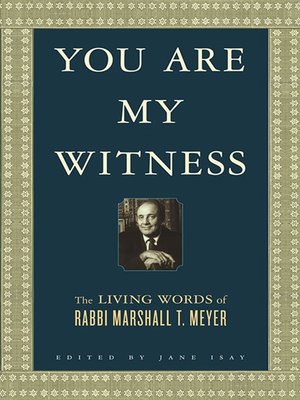 cover image of You Are My Witness